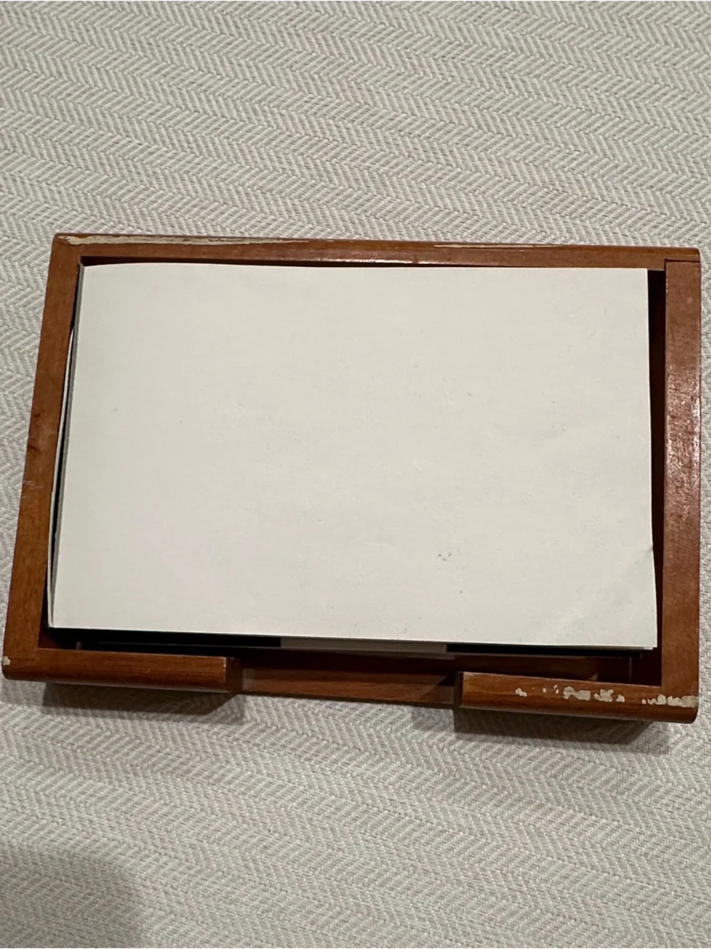 Vintage Wooden Sailboat Laser Carved Note Holder with Pen/Pencil Cup